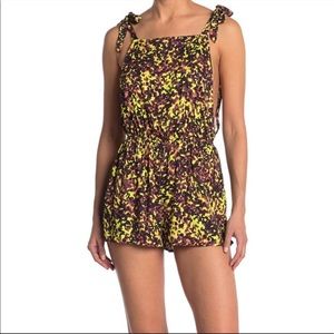 The Bikini Lab Hyp Animal Print Beach Swim Cover-Up Romper Size XS